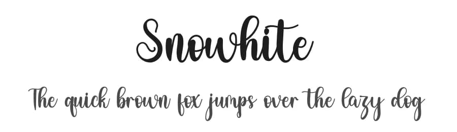 Snowhite by FreshtypeINK — Script Handwritten Font