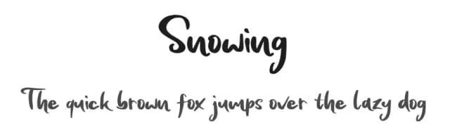 Snowing by Yumna Family — Script Handwritten Font