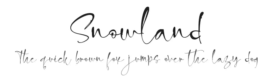 Snowland by Letterara — Script Handwritten Font