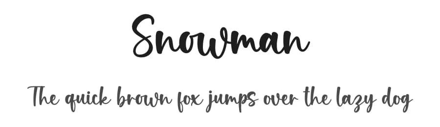 Snowman by Graphix Line Studio — Script Handwritten Font