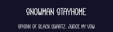 Snowman Stayhome by Scratchones — Script Handwritten Font — thumbnail 2