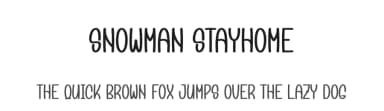 Snowman Stayhome by Scratchones — Script Handwritten Font — thumbnail 1