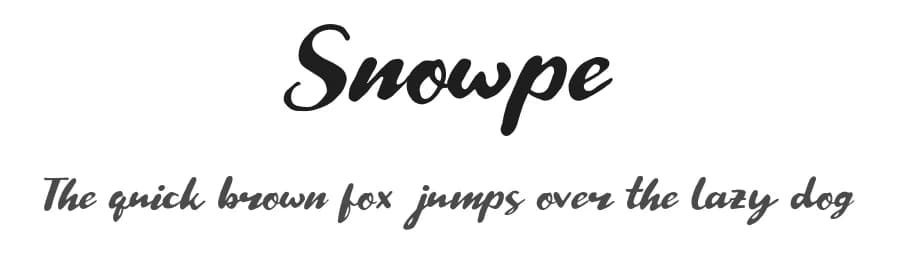 Snowpe by Polah Type — Script Handwritten Font — preview 1