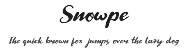 Snowpe by Polah Type — Script Handwritten Font