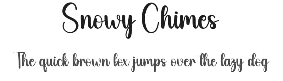 Snowy Chimes by Andi Moz — Script Handwritten Font