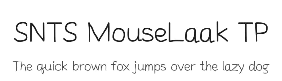 SNTS MouseLaak TP by Seksan Neramitthanasombat — Script Handwritten Font