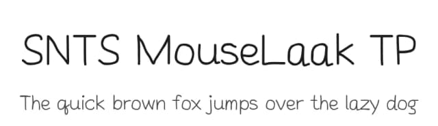 SNTS MouseLaak TP by Seksan Neramitthanasombat — Script Handwritten Font