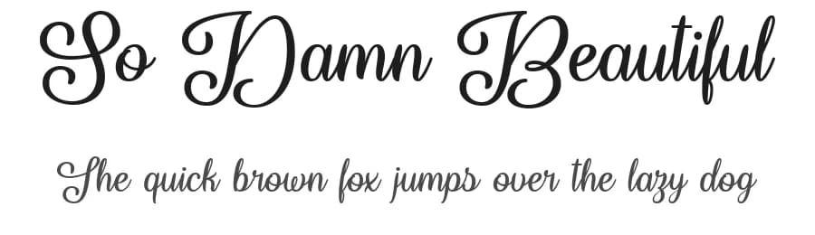 So Damn Beautiful by Misti's Fonts — Script Handwritten Font