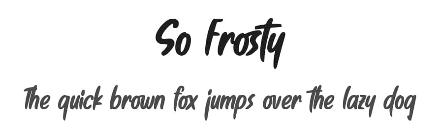 So Frosty by Four Lines — Script Handwritten Font