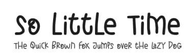 So Little Time by olivetype — Script Handwritten Font — thumbnail 1
