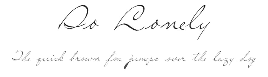 So Lonely by Intellecta Design — Script Handwritten Font