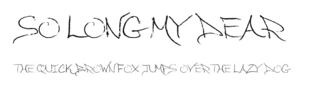 So Long My Dear by Epic Delusion — Script Handwritten Font