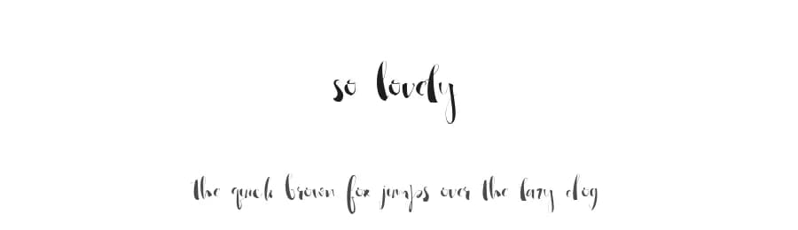 So Lovely by Emily Spadoni — Script Handwritten Font