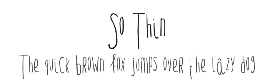 So Thin by So-ghislaine — Script Handwritten Font