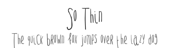 So Thin by So-ghislaine — Script Handwritten Font