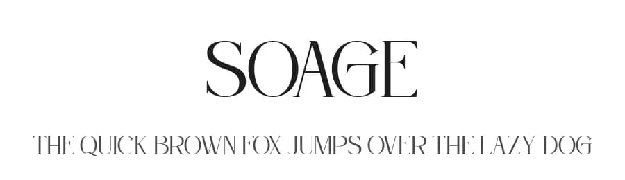 Soage by Din Studio — Serif Font