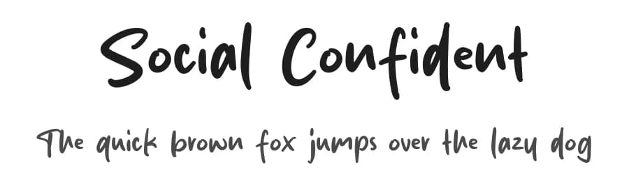 Social Confident by MJType — Script Handwritten Font