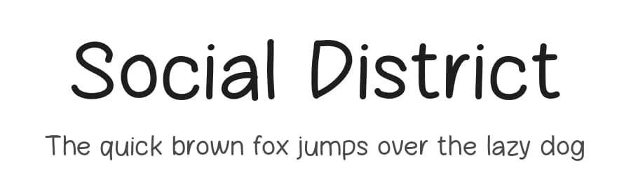 Social District by MJType — Script Handwritten Font