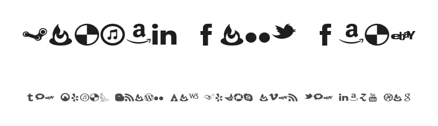 Social Font Face by Ted Slesinski — Dingbats Font