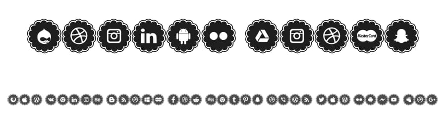Social Icons by elharrak — Dingbats Font