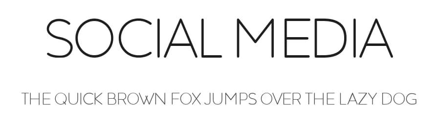 Social Media by Vladimir Nikolic — Sans Serif Font
