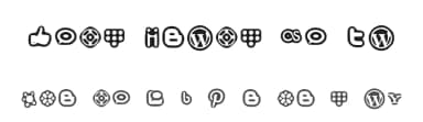 Social Media Icons Bold by Socialh — Dingbats Font — thumbnail 1