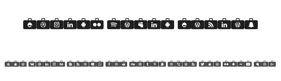 Social Media Series by elharrak — Dingbats Font