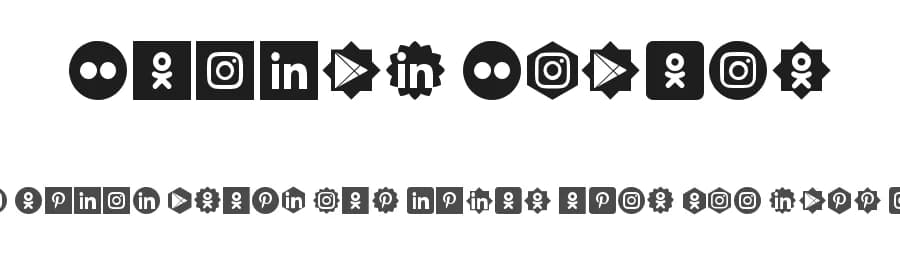 Social Shapes by ArFonts — Dingbats Font