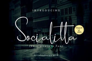 Socialitta Font by Rabas Design — Script Handwritten Font — thumbnail 1