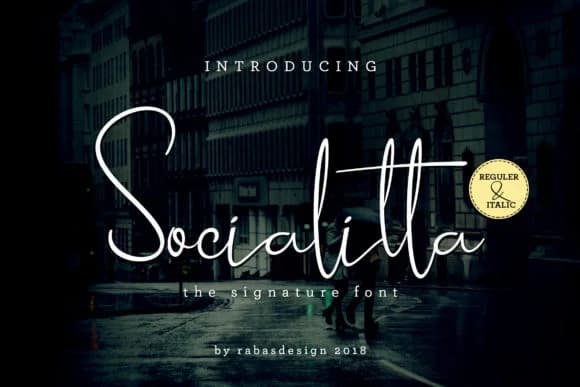 Socialitta Font by Rabas Design — Script Handwritten Font