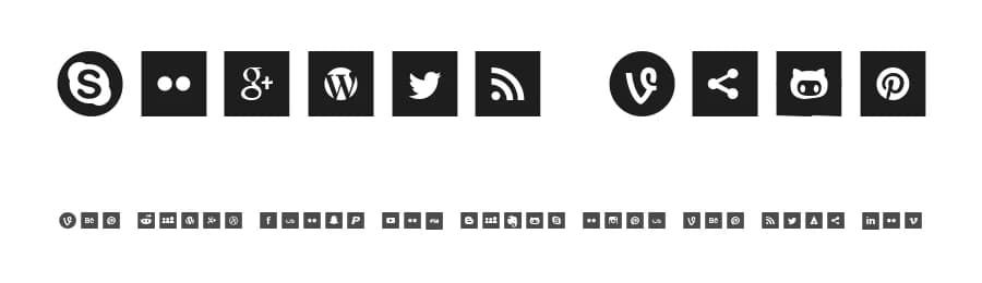 Social Type by SAC Designs, Inc. — Dingbats Font