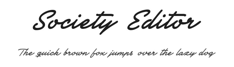 Society Editor by Måns Grebäck — Script Handwritten Font