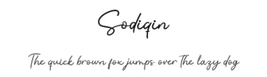 Sodiqin by twinletter — Script Handwritten Font — thumbnail 1