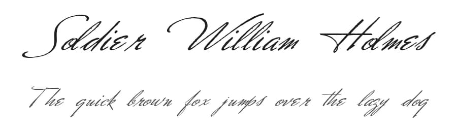 Soldier William Holmes by Intellecta Design — Script Handwritten Font