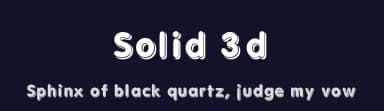 Solid 3d by Hareesh Seela — Sans Serif Font — thumbnail 2