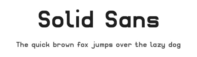 Solid Sans by ThorType — Sans Serif Font