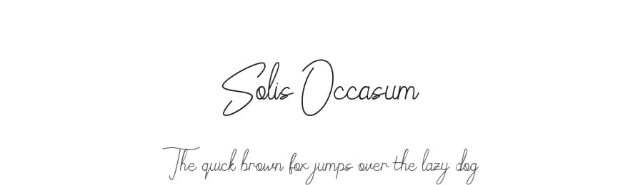 Solis Occasum by Altea — Script Handwritten Font