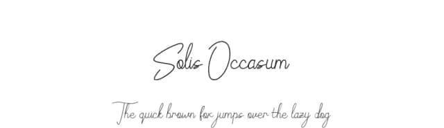 Solis Occasum by Altea — Script Handwritten Font
