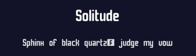 Solitude by Geronimo Font Studios — Sans Serif Font — thumbnail 2