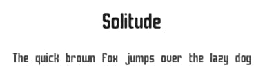 Solitude by Geronimo Font Studios — Sans Serif Font — thumbnail 1