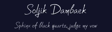 Soljik Dambaek by Y Lee — Script Handwritten Font — thumbnail 2