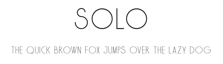 Solo by Faqih Fawaji — Sans Serif Font