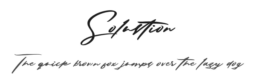 Solustion by Glyphstyle — Script Handwritten Font