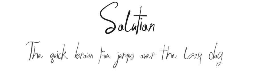 Solution by Eddy Goodboy — Script Handwritten Font