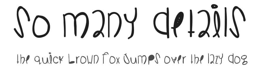 So Many Details by Des Gomez — Script Handwritten Font