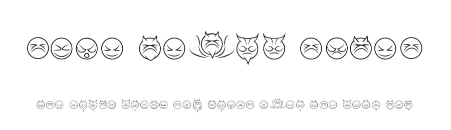 Some Devil Faces by Murder Fonts — Dingbats Font