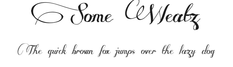 Some Weatz by Måns Grebäck — Script Handwritten Font