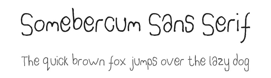 Somebercum Sans Serif by Rory Manzaroli — Script Handwritten Font
