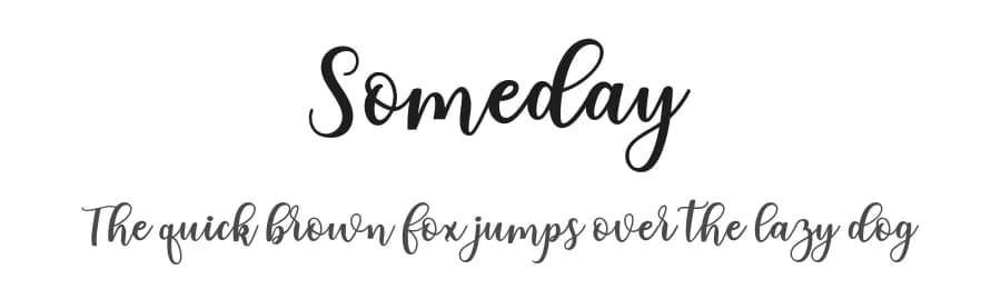 Someday by Mr Letters — Script Handwritten Font