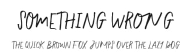Something Wrong by Invasi Typework — Script Handwritten Font — thumbnail 1